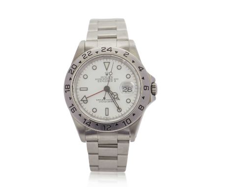 A Rolex Explorer 2 Polar gents wristwatch, Ref: 16570, the serial number is U470274, the watch has a stainless steel Oyster c