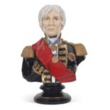 A ceramic bust of Lord Nelson from an Admiralty series, modelled by Michael Sutty, limited edition