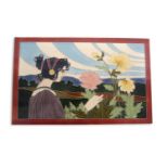 Carl Luber (German 1868-1934) for Johann Von Schwarz and art nouveau/jugendstil plaque with tube-