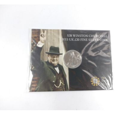 £20 fine silver coin Sir Winston Churchill 2015 