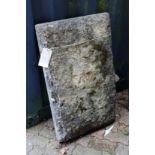 A large stone slab.