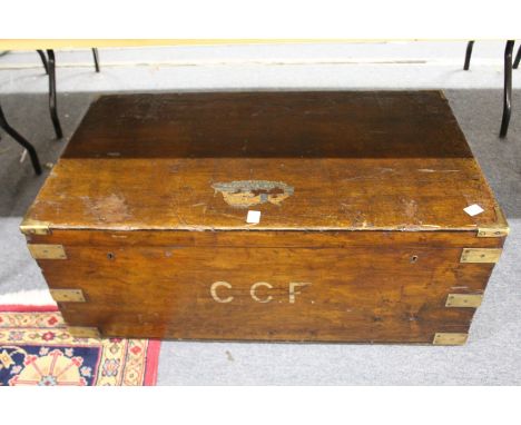 An old brass bound trunk