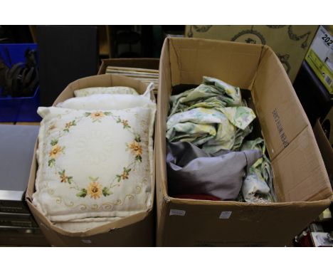 Quantity of curtains and cushions