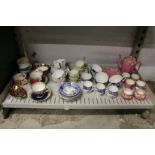 Part tea and coffee services and other decorative china to include Shelly art deco cups and saucers