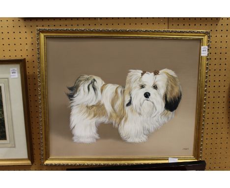 Isabel Clark portrait of a dog oil on canvas
