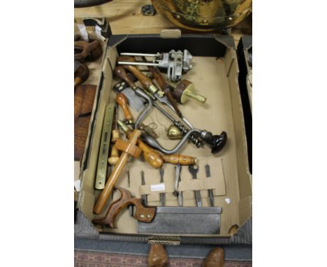 A good collection of early woodworking and other tools