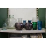 Glass vases etc
