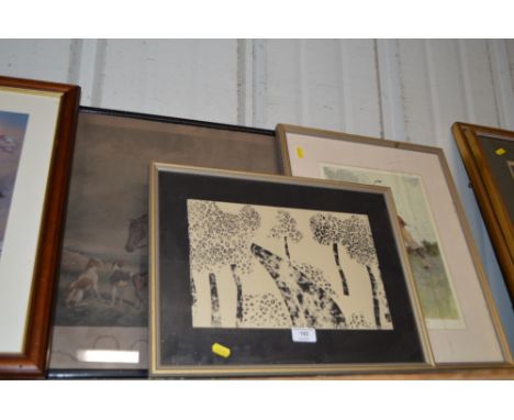 A gilt framed coloured print entitled "A cabinet Ministers Holiday"; together with one other entitled "Charles Davis on Trave