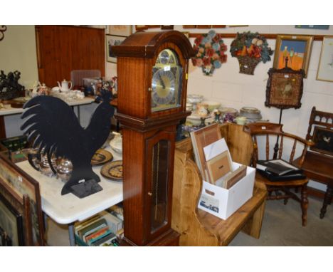 A Tempist Fugit mahogany cased grandmother clock 