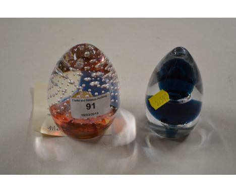 A Caithness glass paperweight; and one other paperweight 