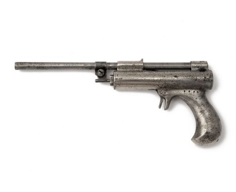 A RARE .210 POPE BROTHERS AIR-PISTOL, serial no. 5834, manufactured in Boston, USA between 1874-78, with pull-out to cock 8 3