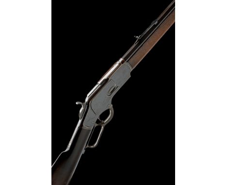 A GOOD .32-20 (WCF) MODEL 1873 WINCHESTER LEVER-ACTION RIFLE, serial no. 383155B, for 1891, with blued octagonal 24 1/8in. ba