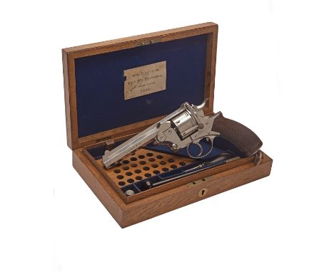 A GOOD CASED .450 WEBLEY 'No.4 PRYSE' REVOLVER RETAILED BY T. HORSLEY & SON, YORK, serial no. 1494, for 1880, with nickel-pla