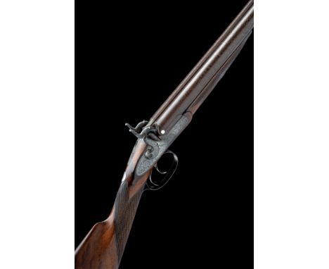A GOOD 10-BORE PERCUSSION DOUBLE-BARRELLED SPORTING GUN SIGNED R. JACKSON, LONDON, serial no. 923, circa 1860, with 31in. bro