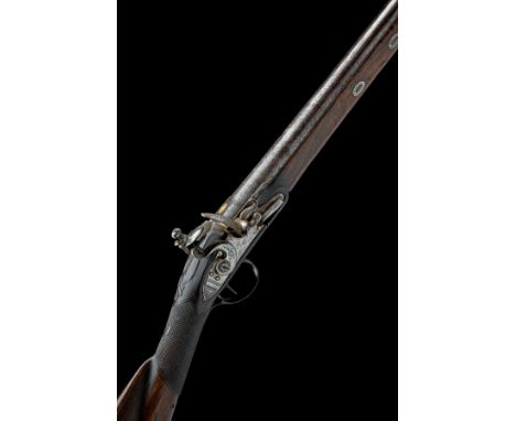 A 14-BORE FLINTLOCK SINGLE-BARRELLED SPORTING GUN SIGNED JACKSON, WITH NOCK PATENT BREECH, CIRCA 1790, no visible serial numb