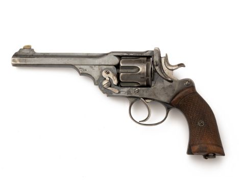 A .455/.476 WEBLEY 'W.G.' REVOLVER RETAILED BY ARMY & NAVY, serial no. 13427, circa 1915, with blued 6in. barrel, break-open 