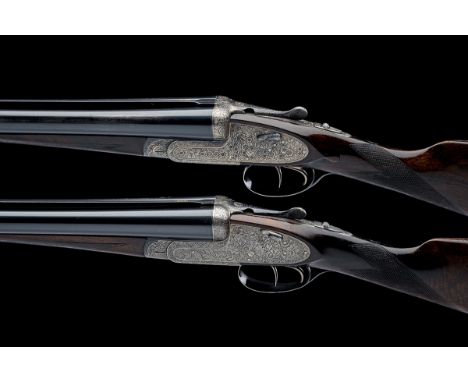 AYA A COMPOSED PAIR OF 12-BORE 'MODEL 25' HAND-DETACHABLE SIDELOCK EJECTORS, serial no. 206216 and 220512, for 1965 and 1966,