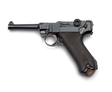 A 9mm (PARA) WORLD WAR ONE LUGER MODEL 'P08' PISTOL BY DWM, serial no. 1507, double dated for 1914 and 1920, 4in. barrel, Ger