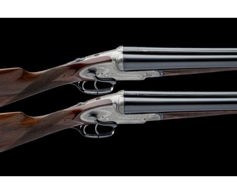 STEPHEN GRANT & SONS A PAIR OF 12-BORE SIDELEVER SIDELOCK EJECTORS, serial no. 7403 / 4, circa 1902, 27in. replacement nitro 