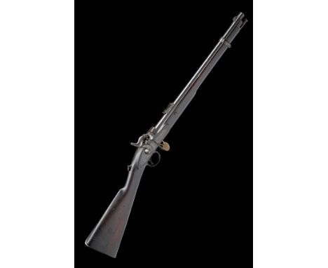 A GOOD .45 ENFIELD 5TH PATTERN MONKEY TAIL CAPPING BREECH LOADING CAVALRY CARBINE, CIRCA 1865, serial no. 3829, with 20in. ba