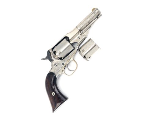 A DUEL PURPOSE .36 REMINGTON NEW MODEL POLICE PERCUSSION POCKET REVOLVER WITH INTERCHANGEABLE .38 R/F CYLINDER, serial no. 18
