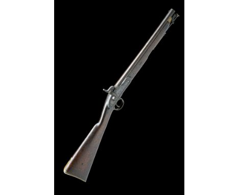 A .66 PATTERN 1847 PERCUSSION PAGET CAVALRY CARBINE MARKED 'R.C.H. 380', CIRCA 1848, with 16in. smoothbore barrel with faint 