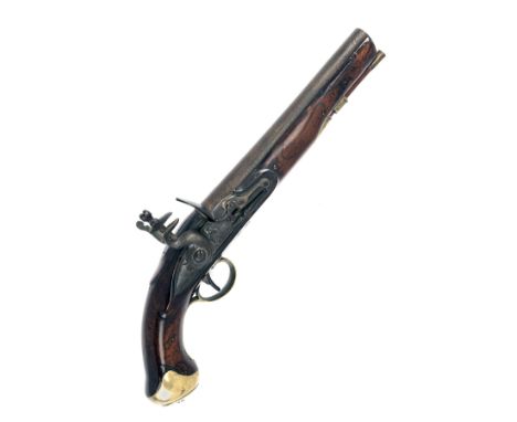 A .65 PATTERN 1794 VOLUNTEER LIGHT DRAGOON FLINTLOCK PISTOL, CIRCA 1795, no visible serial number, with 9in. barrel struck wi