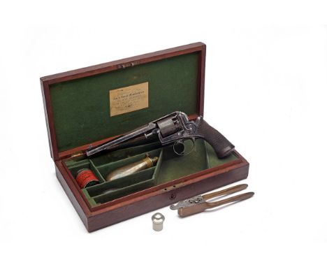 A CASED 54-BORE ADAMS MODEL 1851 PERCUSSION SELF COCKING REVOLVER, CIRCA 1853, serial no. 10915R, with 6in. London proofed oc