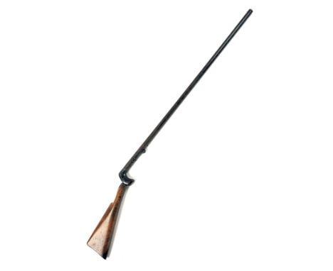 A 22-BORE DAY'S PATENT PERCUSSION UNDER-HAMMER WALKING STICK SHOTGUN WITH DETACHABLE BUTT, no visible serial number, circa 18
