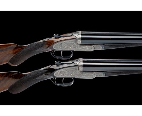 JOSEPH LANG & SON A COMPOSED PAIR OF 20-BORE SIDELOCK EJECTORS, serial no. 16446 / 16490, circa 1923, 28 7/16in. nitro barrel