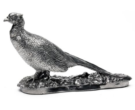 A FINE NEW AND UNUSED STERLING SILVER ELECTROFORM OF A PHEASANT, with CS 925 silver hallmarks, measuring approx. 15in. x 9in.