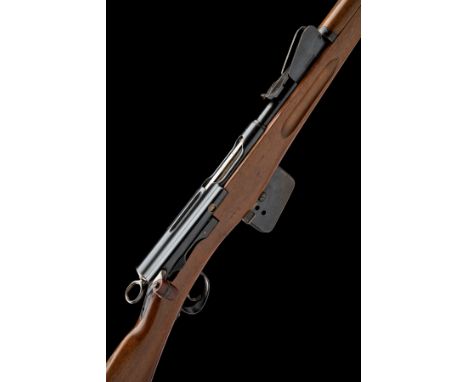 A GOOD 7.5X53.5mm SWISS SCHMIDT-RUBIN STRAIGHT PULL MODEL M1889 SERVICE RIFLE, serial no. 132795, circa 1895, with 23 1/2in. 