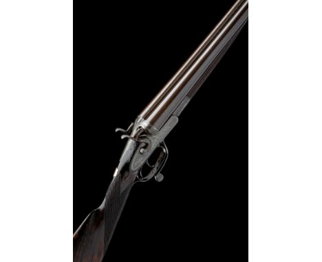 JAMES SQUIRES A 12-BORE ROTARY-UNDERLEVER HAMMERGUN, serial no. 2469, circa 1874, 30in. nitro reproved damascus barrels, the 