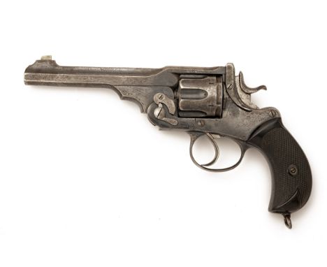 A .455/.476 WEBLEY 'W.G. ARMY' REVOLVER, serial no. 14132, circa 1915, with blued 6in. barrel, break-open frame with blued qu