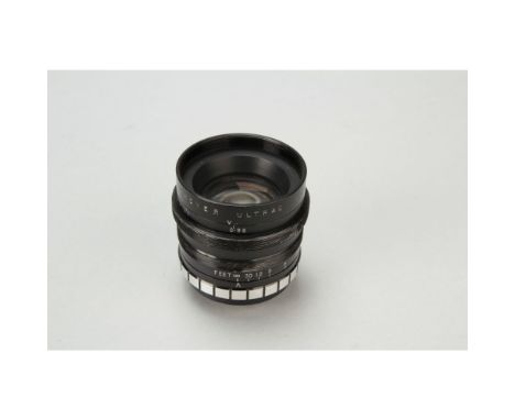 Dallmeyer 1" F.98 Ultrac Lens, No 603030, focusing 'C' mount to 1½ feet, body, G, elements, VG, light dust  