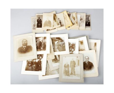 German Portrait Cartes-de-Visite, possibly Immenstadt /Munich area, probably relating to one rural family, including three sm