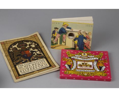 Two Paper Peepshows and a Souvenir Programme from The Coronation, The New York World Fair, 1789-1939 in original paper envelo