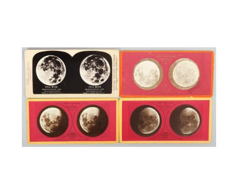 Warren de la Rue (1815-1899) Lunar Stereoscopic Cards, titled 'Mond Photographie von Warren de la Rue….London' with printed G