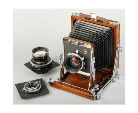 Ikeda Anba Wood View Field Camera, an extremely light and compact 5x4 camera, later type with back movement, body, VG, minor 