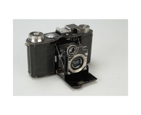 Zeiss Super Nettel I Camera, No F47372, body, G, shutter working, 5cm F3.5 Tessar lens No 1648327, elements, F, light fungus 