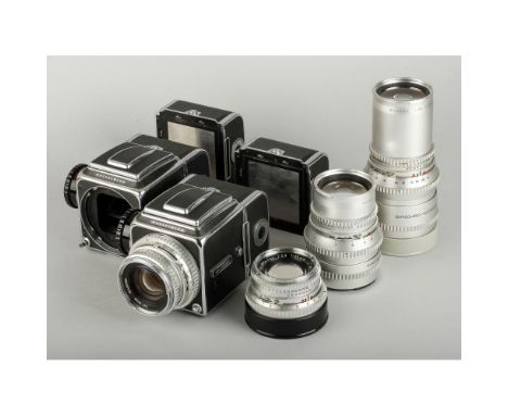 Hasselblad 500CM Outfit, 500 CM Body No TR78990 , G/VG, 80mm Planar, No 2571701, shutter working, elements, F-G, marked front
