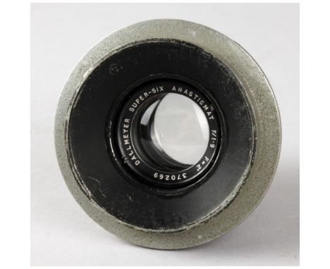 Dallmeyer Super-Six 2" F1.9 Lens, No 370269, rear mounted aperture control, no focusing mount, body, G, elements, G, light ha