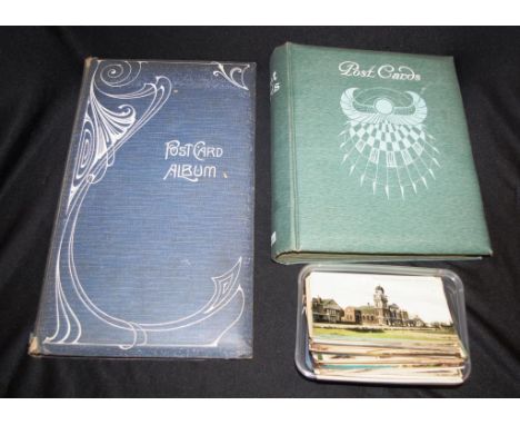 Quantity of vintage world postcards comprising of 2 albums and loose
