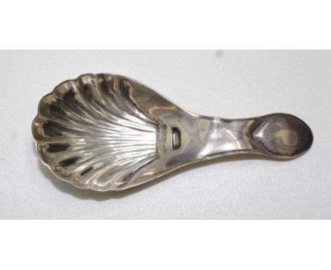 Edward VII sterling silver caddy spoon hallmarked Chester 1905, maker: M Friedlander &amp; Co, approximate total weight 10 gr