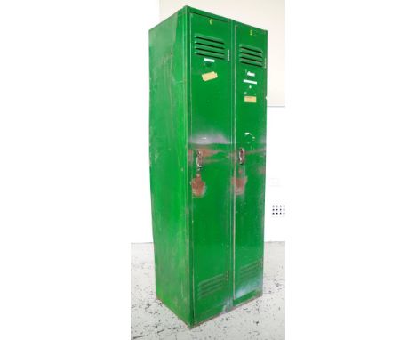 Vintage metal locker 61cm wide, 45cm deep, 181cm high approx
