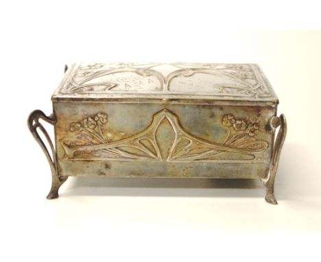 Art Nouveau WMF trinket box one leg needs re-attaching
