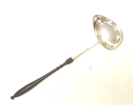 19th C. Scandinavian sterling silver punch ladle marked to outside bowl, with timber handle, approximate total weight 140 gra