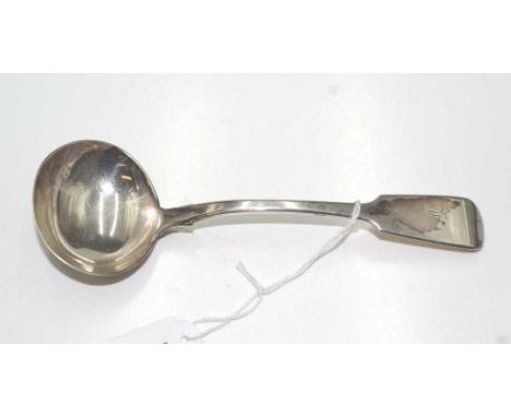 George III sterling silver sauce ladle hallmarked London 1836, makers mark rubbed, approximate total weight 60grams
