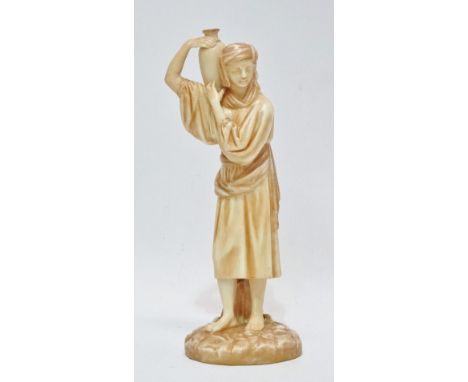 An early 20th century Royal Worcester porcelain figure of a middle eastern water carrier, height 21cm. 
