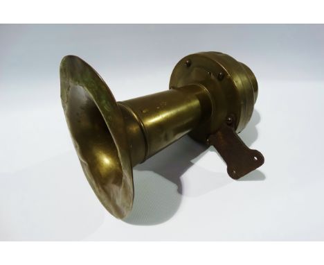 A 1920s C.A.V. large trumpet horn, marked on tag 03252 Volts Type 6 G1, height 28cm. 